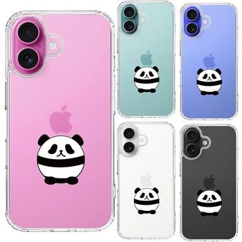 iPhone16 ケース クリア ボール パンダ スマホケース 側面ソフト 背面ハード ハイブリッド  送料無料-1