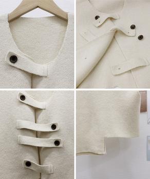 ニットベスト前開きノースリーブトップス冬 送料無料 即日発送-9