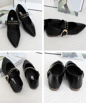 スタッズ付きメアリージェーンパンプス浅口 送料無料 即日発送-8