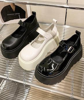 厚底ローファー レディース 美脚靴 送料無料 即日発送-1