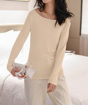 レディースインナー長袖 タイトカットソー 送料無料 即日発送-4