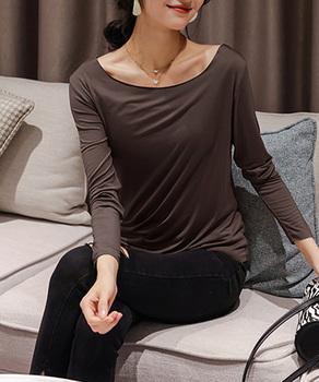 レディースインナー長袖 タイトカットソー 送料無料 即日発送-7