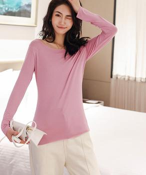 レディースインナー長袖 タイトカットソー 送料無料 即日発送-8