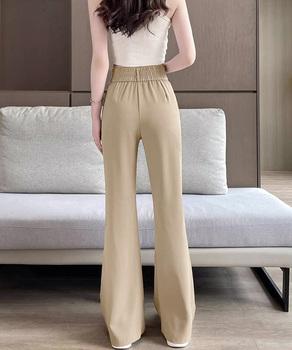 セミフレアワイドパンツ スラックスパンツ 送料無料 即日発送-6