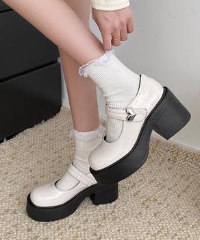 厚底ローファー レディース美脚くつ 送料無料 即日発送-5