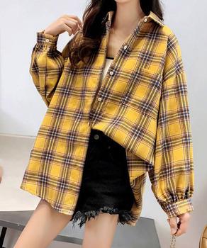 オーバーサイズ チェックシャツレディース 送料無料 即日発送-3