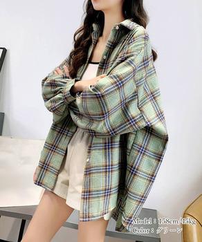 オーバーサイズ チェックシャツレディース 送料無料 即日発送-7