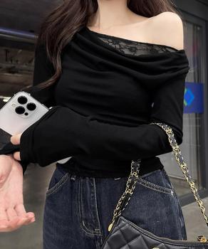 レース 長袖Tシャツ レディース 薄手 送料無料 即日発送-4