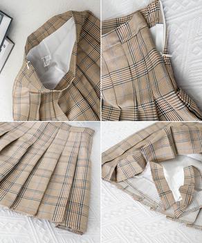 チェック柄 プリーツスカートミニスカート 送料無料 即日発送-9