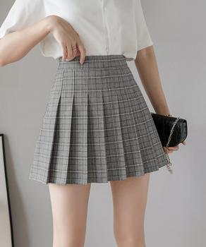 チェック柄 プリーツスカートミニスカート 送料無料 即日発送-3