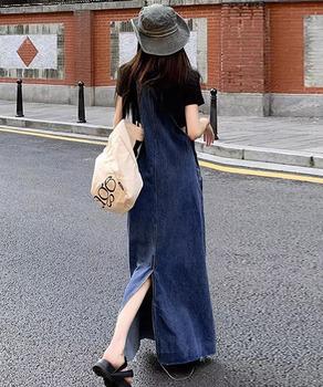 サロペットスカート デニムジャンスカ 送料無料 即日発送-5