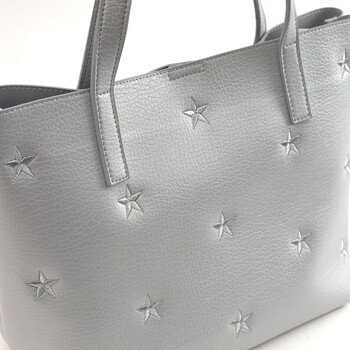 星柄刺繍フェイクレザー トートバッグ A4 対応　  COOCO 送料無料 即日発送-15