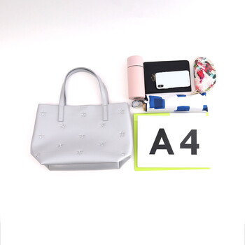 星柄刺繍フェイクレザー トートバッグ A4 対応　  COOCO 送料無料 即日発送-20