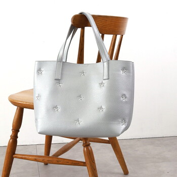 星柄刺繍フェイクレザー トートバッグ A4 対応　  COOCO 送料無料 即日発送-21