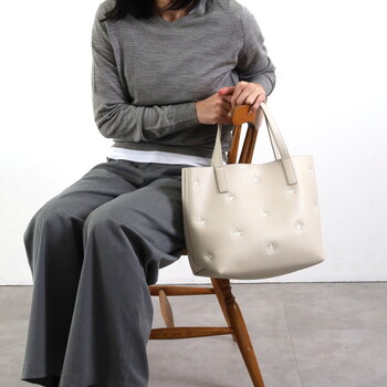 星柄刺繍フェイクレザー トートバッグ A4 対応　  COOCO 送料無料 即日発送-26