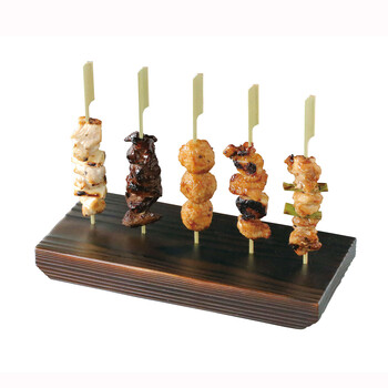 和食器 串立て皿 5穴 焼杉 日本製 送料無料-1