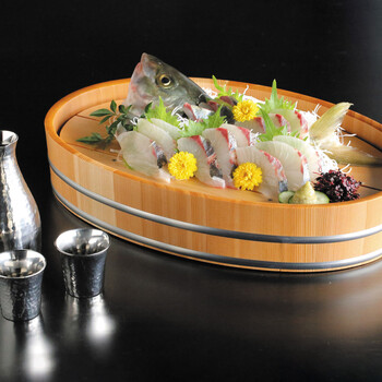 和食器 椹 小判型盛桶 ステンレスタガ 目皿付 小 日本製 送料無料-8