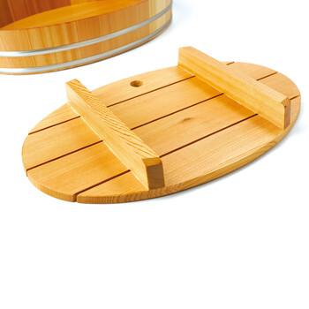 和食器 椹 小判型盛桶 ステンレスタガ 目皿付 小 日本製 送料無料-4