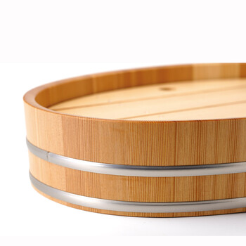 和食器 椹 小判型盛桶 ステンレスタガ 目皿付 小 日本製 送料無料-5