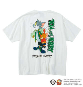 大きいサイズ TOM and JERRY 天竺プリントポケット付半袖Tシャツ 3L 4L 5L 6L 8L MC855401-99602 ラッピング可 送料無料 即日発送-0