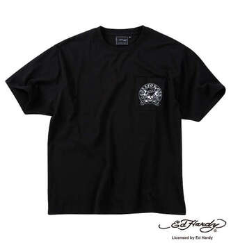 大きいサイズ Ed Hardy 天竺プリントポケット付半袖Tシャツ 3L 4L 5L 6L 8L MC852951-99617 ラッピング可 送料無料 即日発送-1