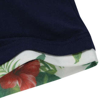 大きいサイズ SHELTY 鹿の子ボタニカル昇華プリントフェイクレイヤード半袖ポロシャツ 3L 4L 5L 6L 8L MC852403-99669 ラッピング可 送料無料 即日発送-5