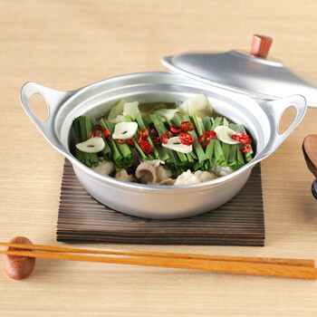 和食器 アルミ ミニ寄せ鍋 蓋付 日本製 送料無料-5