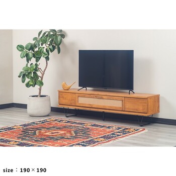 ラグ お部屋が明るくなる天然素材のトライバル風ラグ 190×240 MADRAS 送料無料-7