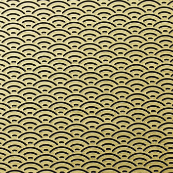 真鍮 細密コースター 丸 七宝 麻の葉 青海波 日本製 送料無料-5