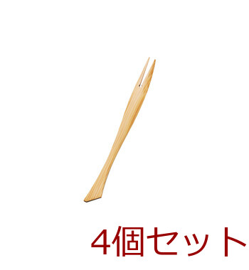 和食器 竹 ゆるやかフォーク 小 クリア 赤 緑 日本製 4セット 送料無料-1