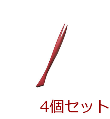 和食器 竹 ゆるやかフォーク 小 クリア 赤 緑 日本製 4セット 送料無料-2