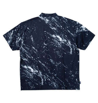 大きいサイズ FILA GOLF モックネック柄半袖シャツ 3L 4L 5L 6L ダークネイビー ラッピング可 送料無料 即日発送-1