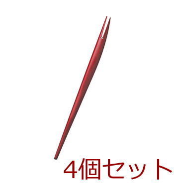 和食器 竹 ゆるやかフォーク 大 クリア 赤 緑 日本製 4セット 送料無料-1