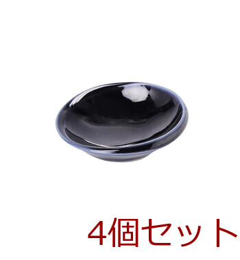 和食器 ハス切小皿 瑠璃 飴釉 美濃焼 日本製 4セット 送料無料-1