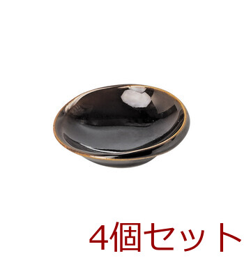 和食器 ハス切小皿 瑠璃 飴釉 美濃焼 日本製 4セット 送料無料-4