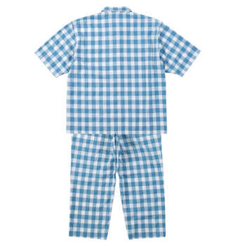 大きいサイズ marie claire homme さらテックサッカーチェック半袖パジャマ 3L 4L 5L 6L 8L MC952012-00784 ラッピング可 送料無料 即日発送-1