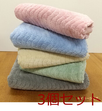 フワモコマルシェ 吸水美神 キュウスイビジン ヘアータオル 約35×100cm ベージュ 1枚入 3セット 送料無料-4