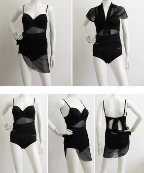 盛れるワンピース水着パレオ付き２点セット 送料無料 即日発送-8