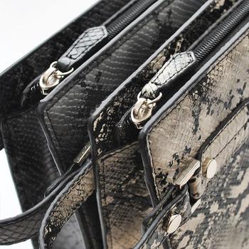 フェイクレザーパイソン柄メンズクラッチバッグ No.2615H セカンドバッグ 2色展開 送料無料-3