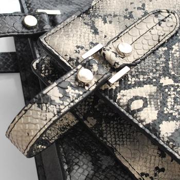 フェイクレザーパイソン柄メンズクラッチバッグ No.2615H セカンドバッグ 2色展開 送料無料-5