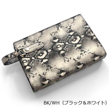 フェイクレザーパイソン柄メンズクラッチバッグ No.2615H セカンドバッグ 2色展開 送料無料-7