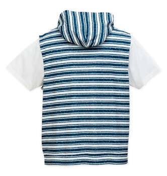 大きいサイズ COLLINS メッシュラフボーダー柄ノースリーブフルジップパーカー+半袖Tシャツ 3L 4L 5L 6L MC852331-01711 ラッピング可 送料無料 即日発送-1