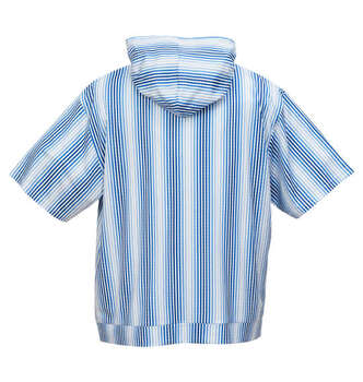 大きいサイズ COLLINS メッシュグラデストライプ柄半袖フルジップパーカー+半袖Tシャツ 3L 4L 5L 6L 8 MC852321-01713 ラッピング可 送料無料 即日発送-1