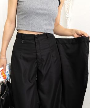 ウエストラップスラックスパンツレディース 送料無料 即日発送-4