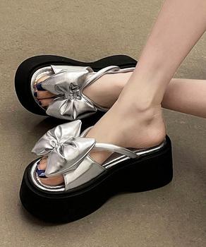 リボンサンダルレディース厚底サンダル夏靴 送料無料 即日発送-6