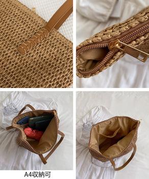 ストローバッグ 大容量麦わらバック夏祭り 送料無料 即日発送-9