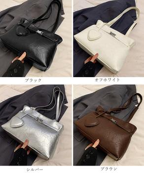 トートバッグ ハートチャーム付き肩掛け鞄 送料無料 即日発送-1