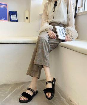 2WAY厚底サンダル フリルサンダル美脚 送料無料 即日発送-4