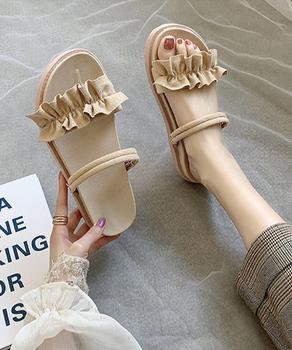 2WAY厚底サンダル フリルサンダル美脚 送料無料 即日発送-5
