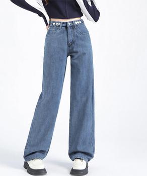 デニムパンツ ウエスト調整可能 ボトムス 送料無料 即日発送-5